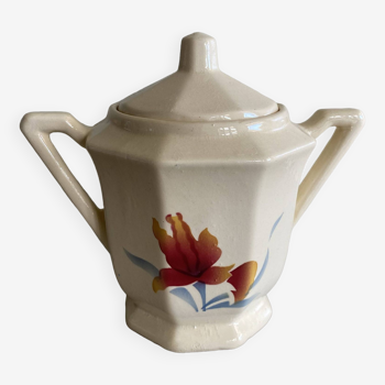 Earthenware sugar bowl