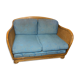 Vintage sofa in cannage and wood 1960