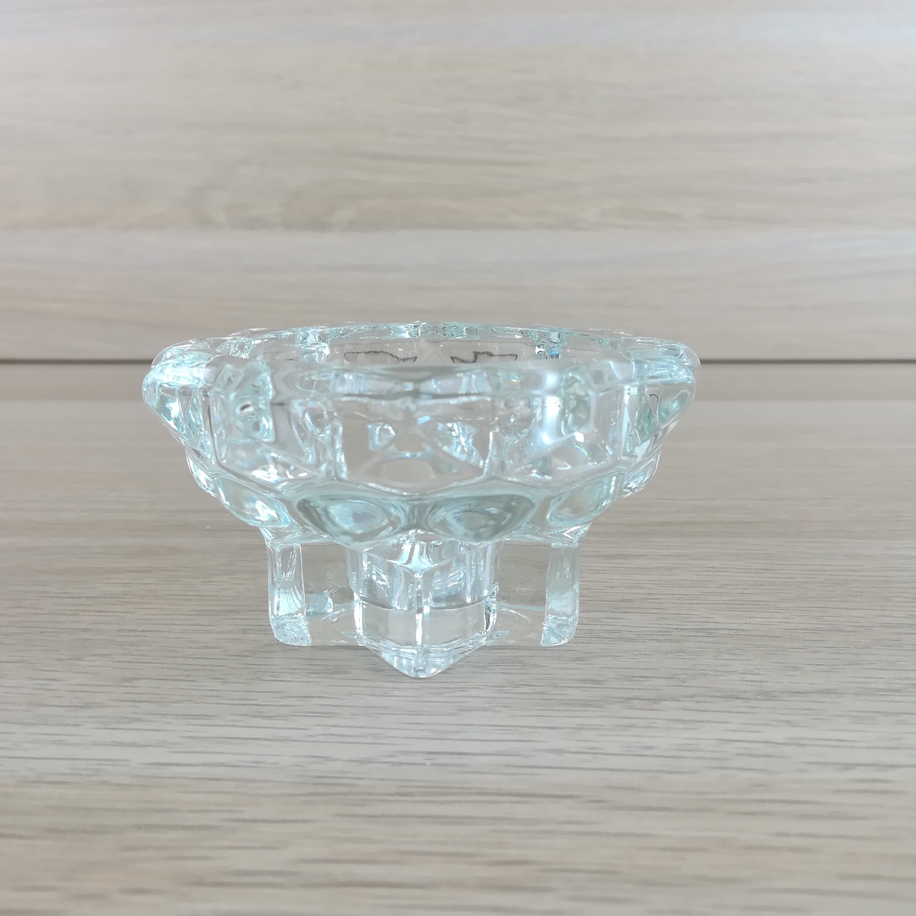 Glass star candle holder