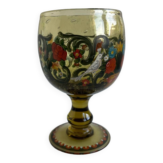 Verre ancien peint