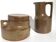 Benne stoneware sugar bowl and matching milk jug