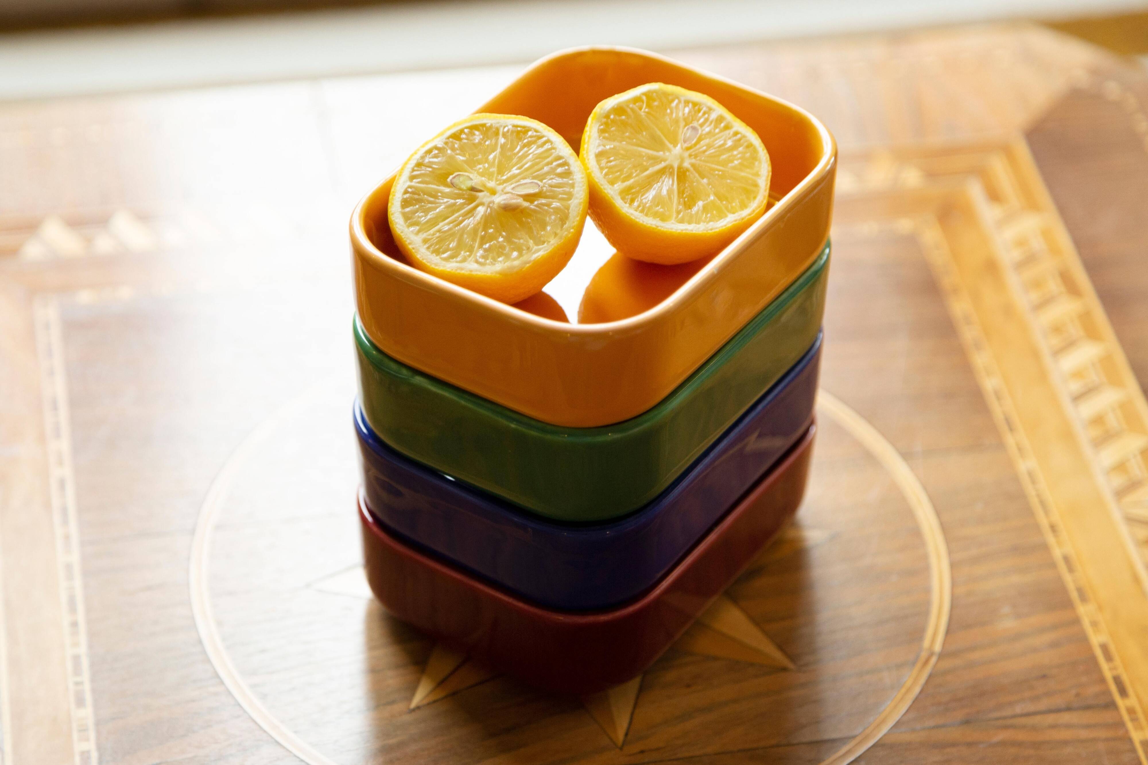 Set of four ceramic bowls from the mid-century, Italy, 1970s.