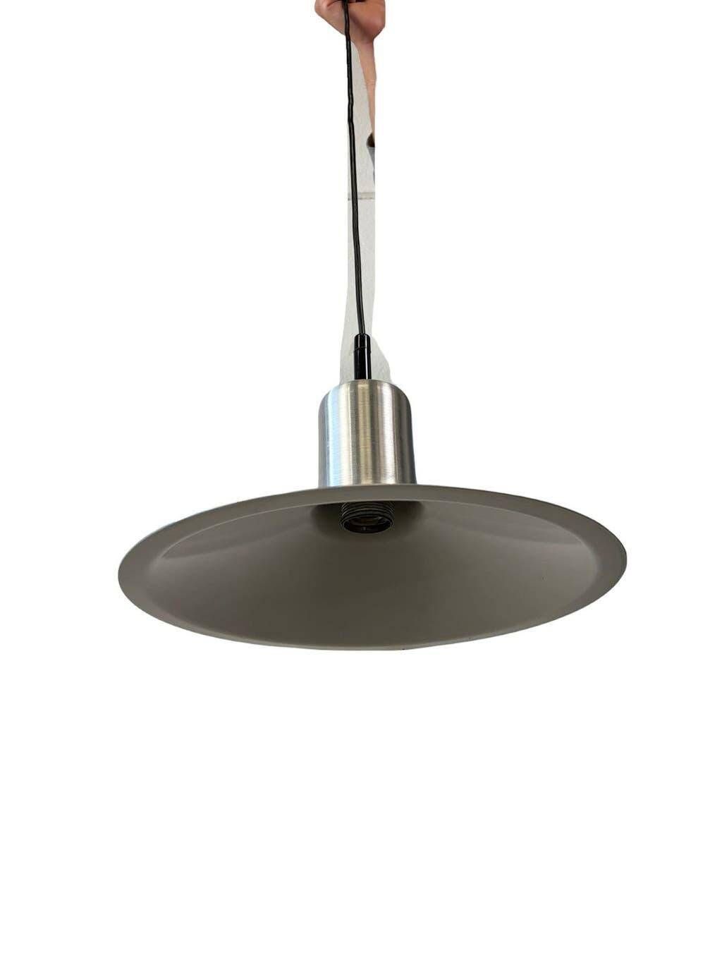 Brushed metal vintage suspension / seventies chandelier