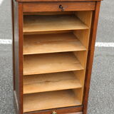 Dark single curtain cabinet