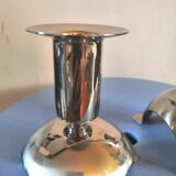 Pair of bouillet Bourdelle design candle holders, Lyon, 70s