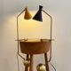 Large Italian brass counterweight lamp, 50s design