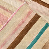 Striped wool kilim rug, 216x292 cm