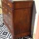 Walnut chest of drawers, black marble top