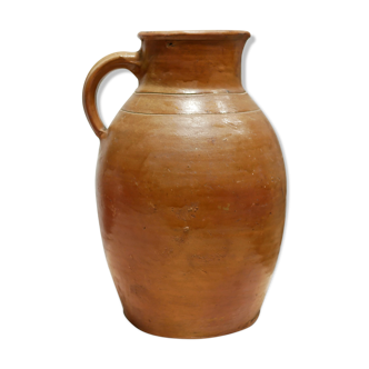 Vintage milk jar in glazed terracotta