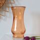 Large glass vase, apricot, French vintage, authentic