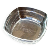 Années 1970  Plat Arcoroc Verre transparent  SF (Salaison Française)  B Poussin
