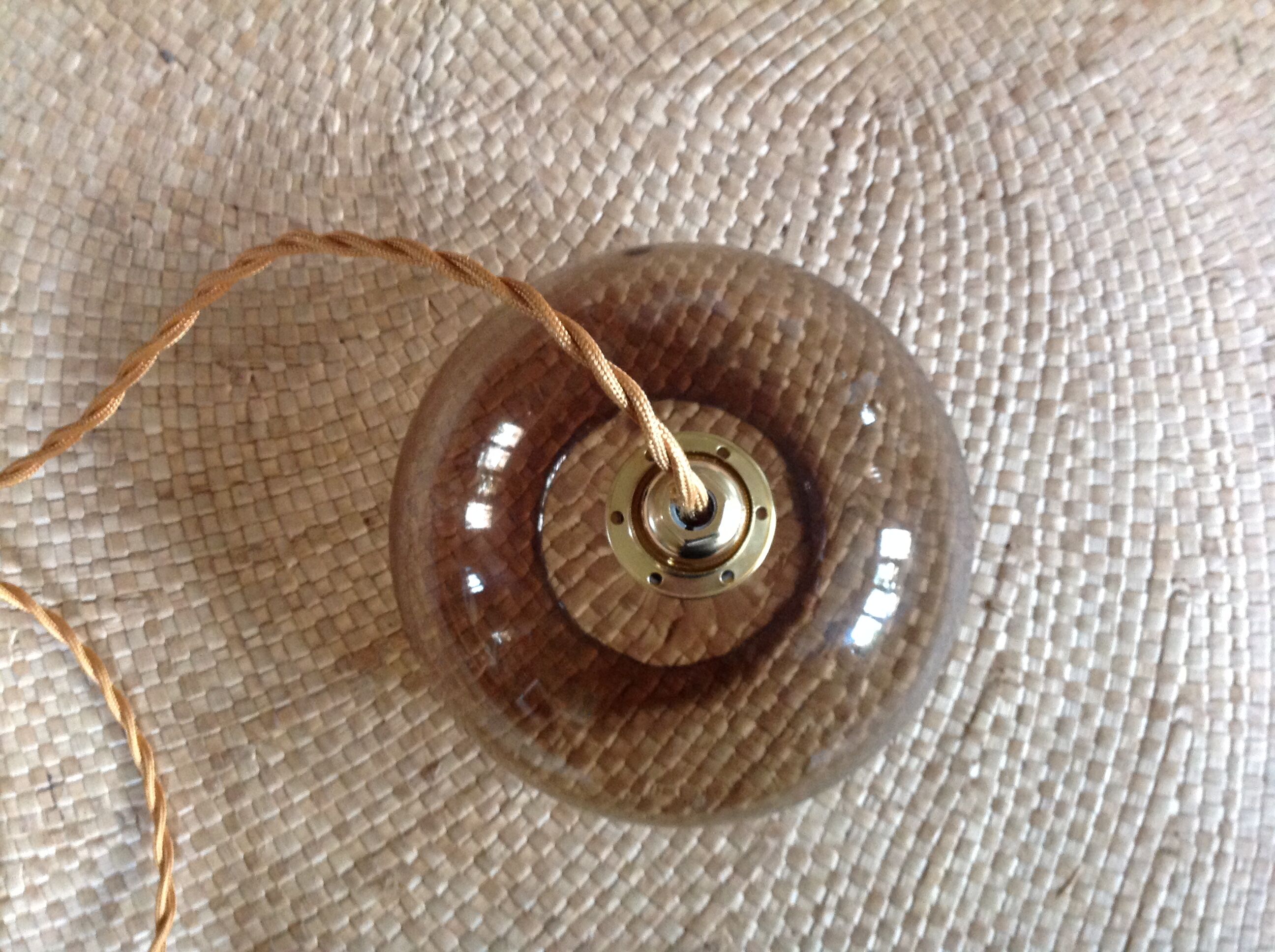 Smoked glass globe Hanging