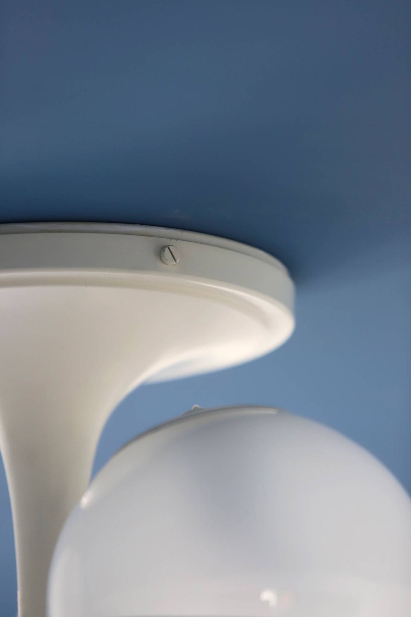 Gino Sarfatti metal and glass 'Le Sfere Plafone 2042/3' ceiling lamp for Arteluce