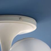 Gino Sarfatti metal and glass 'Le Sfere Plafone 2042/3' ceiling lamp for Arteluce
