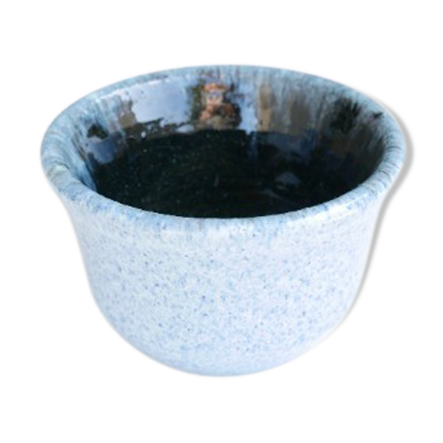 Accolay blue ceramic pot cover, 60s