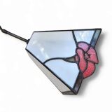 3 light chandelier with glass shades / Art Deco