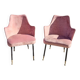 Fauteuils roses, années 1950, ensemble de 2