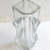 Crystal vase, triangle relief