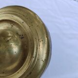 Golden brass candle holder