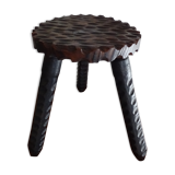 Vintage wooden tripod foot stool
