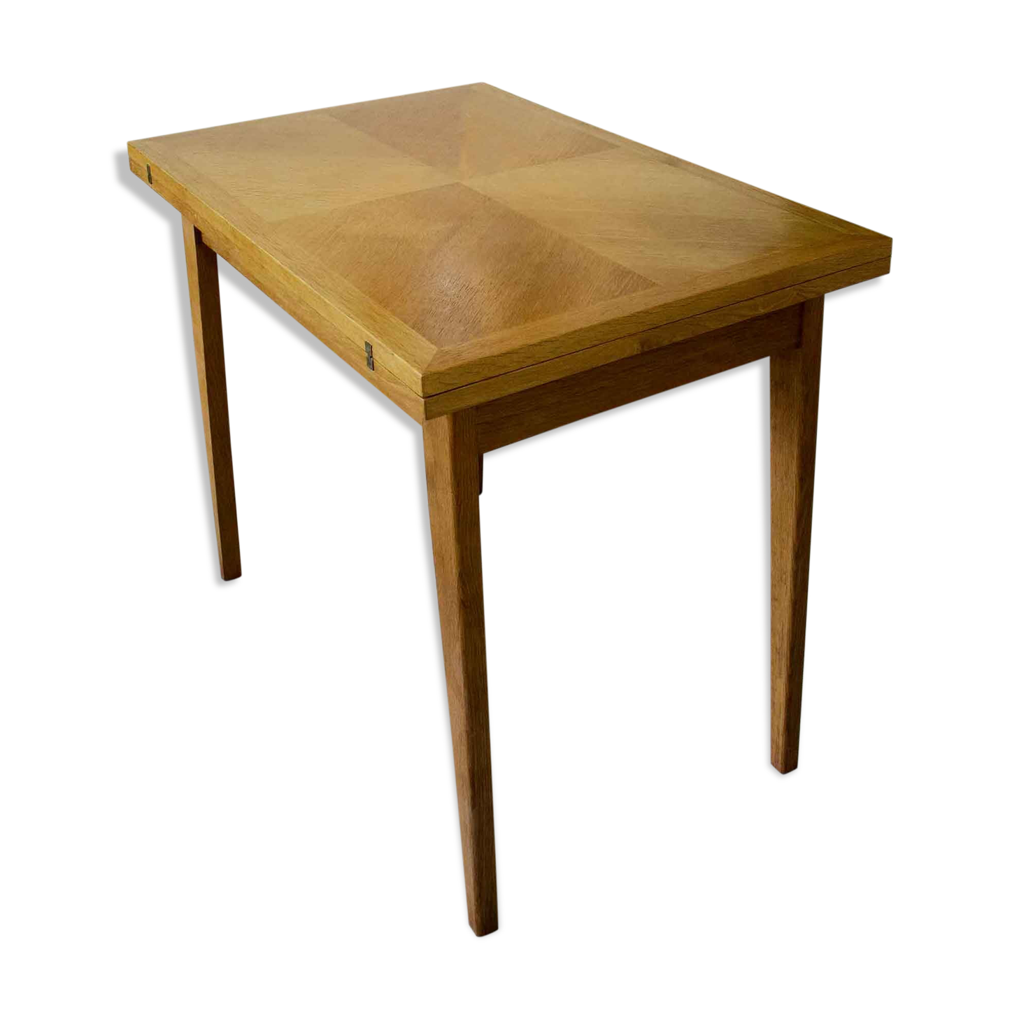 Extended table wallet, light oak branded, vintage 60's