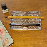 Glass fountain holders or pen holders from the 50s