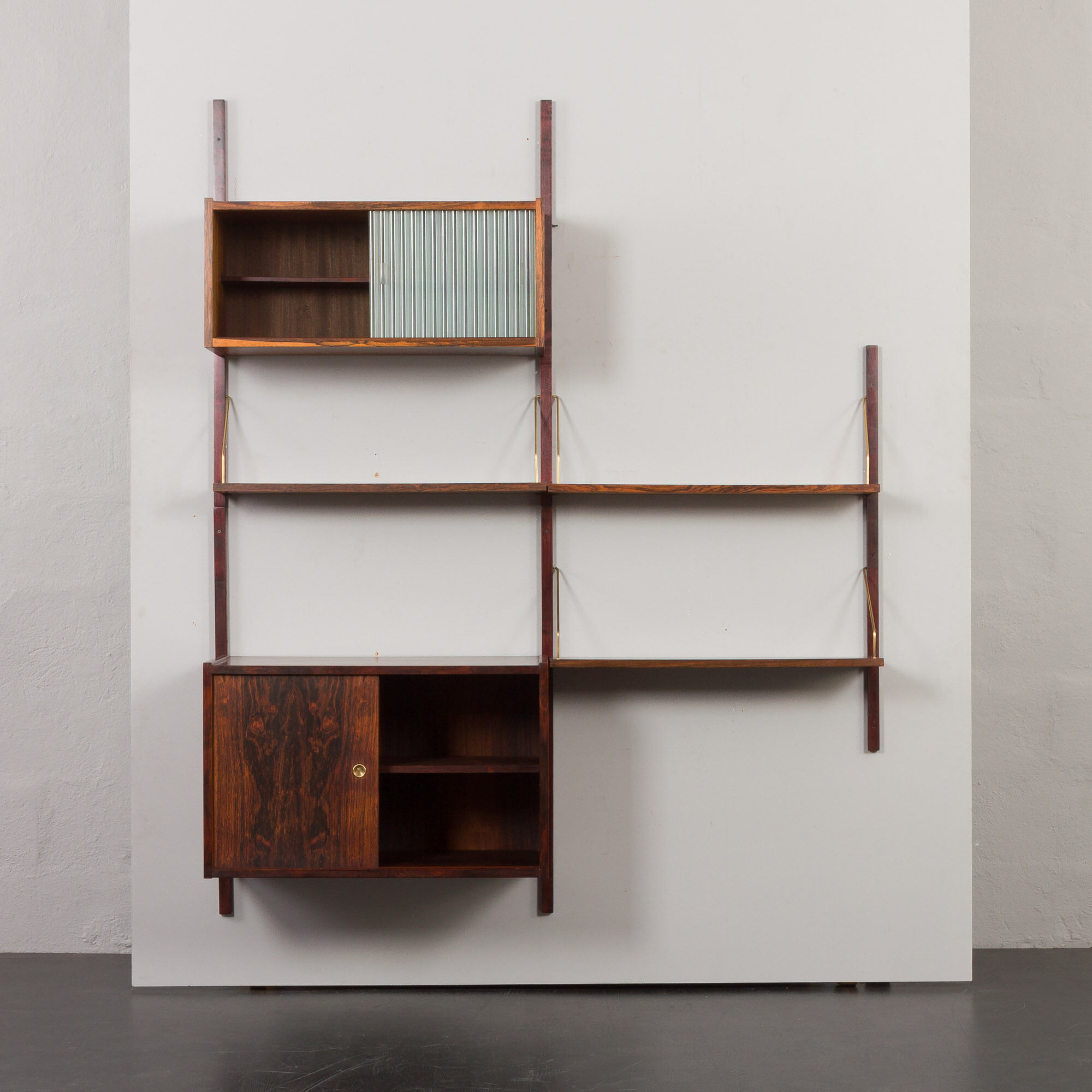 rosewood wall unit by Preben Sorensen for PS System, Randers, 1960s