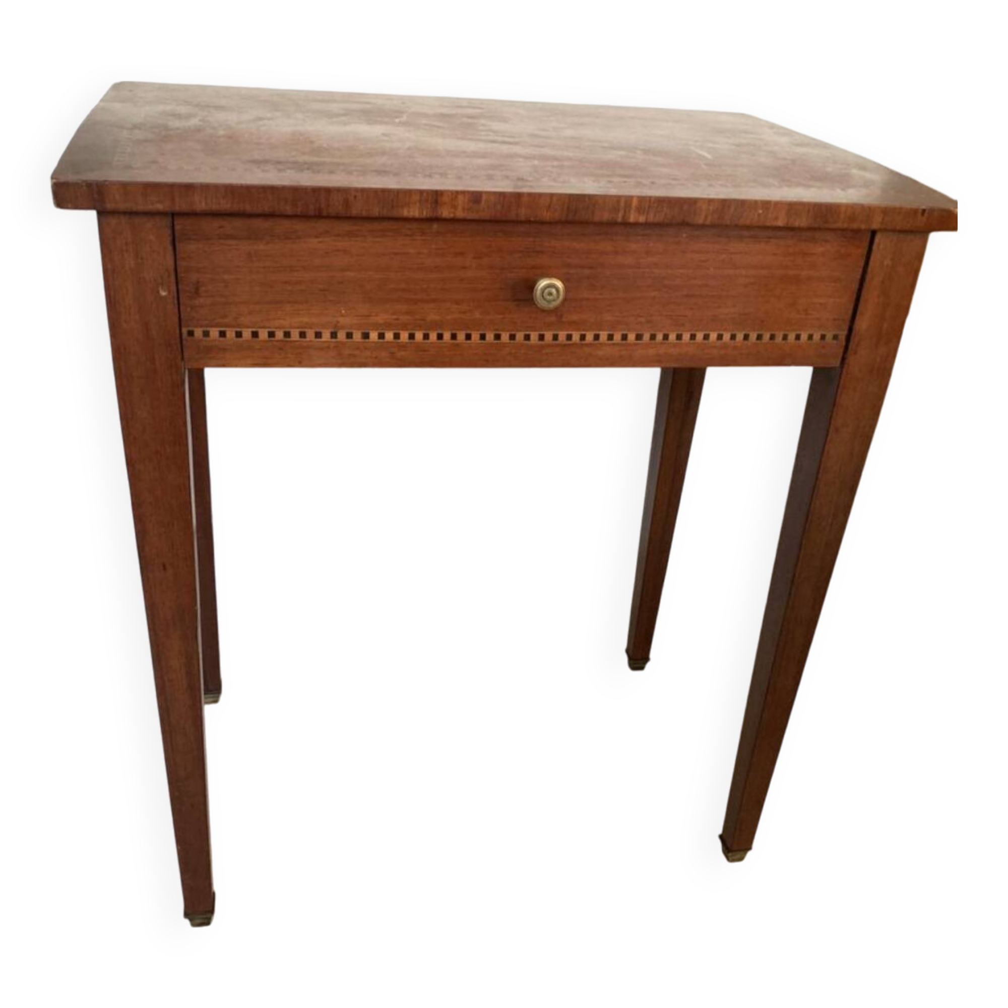 Very small mahogany veneer table from the early 20th century