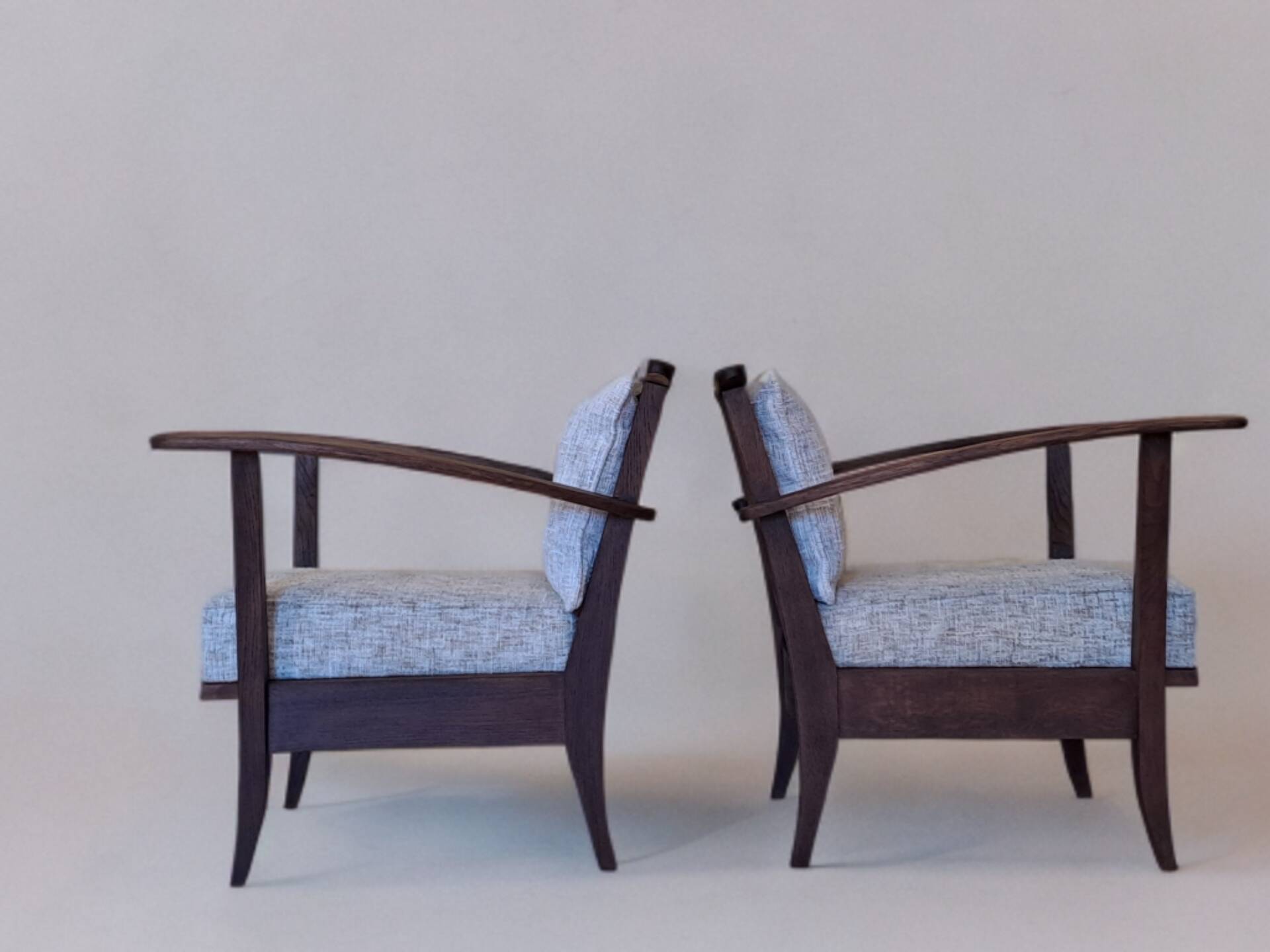 Pair of ULUV armchairs, Czech vintage 1950s