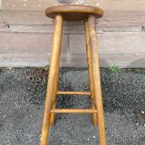paire de Tabourets de bar bois vintage