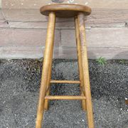 paire de Tabourets de bar bois vintage