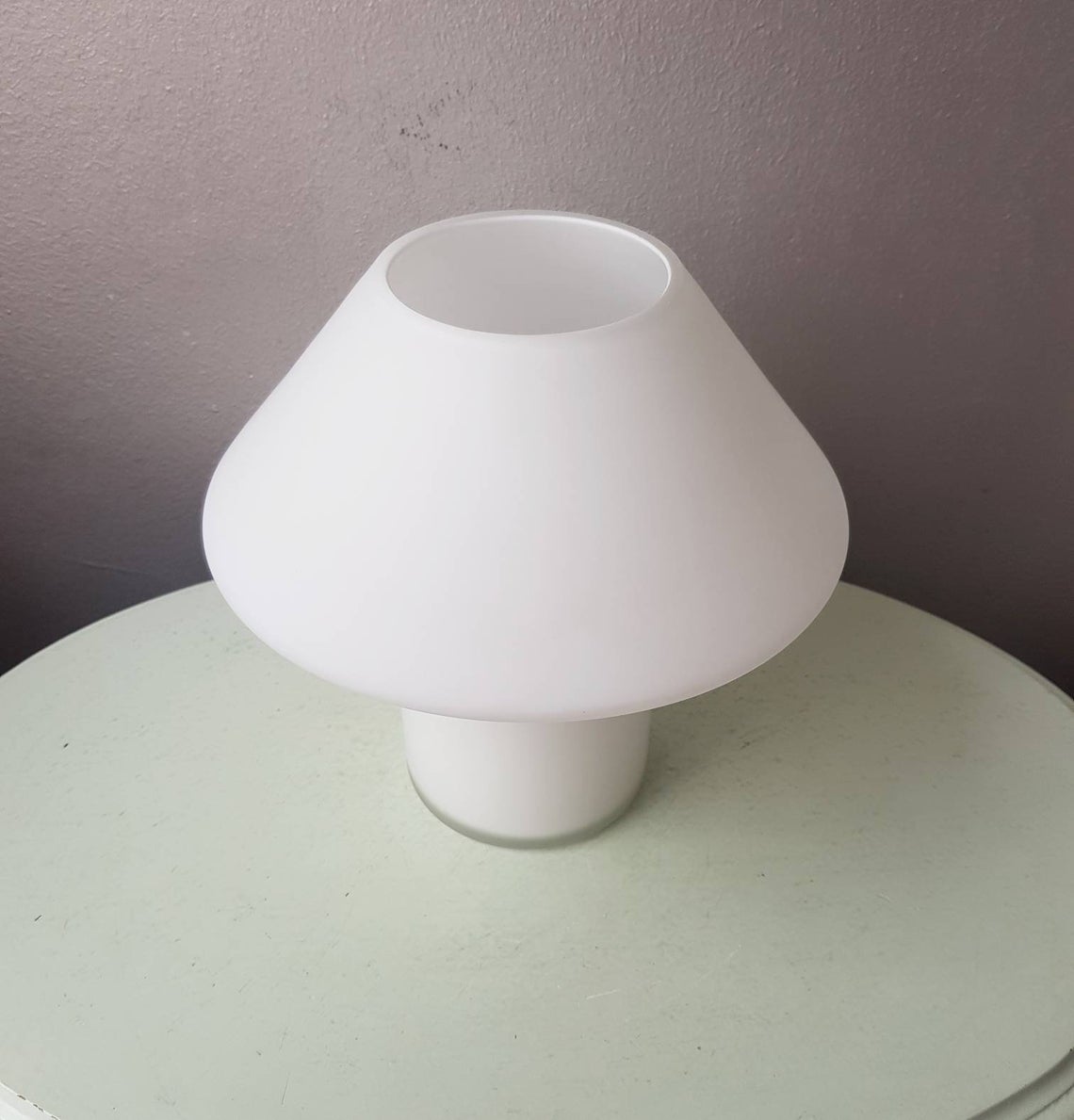 1980s Hala Zeist glass mushroom table lamp