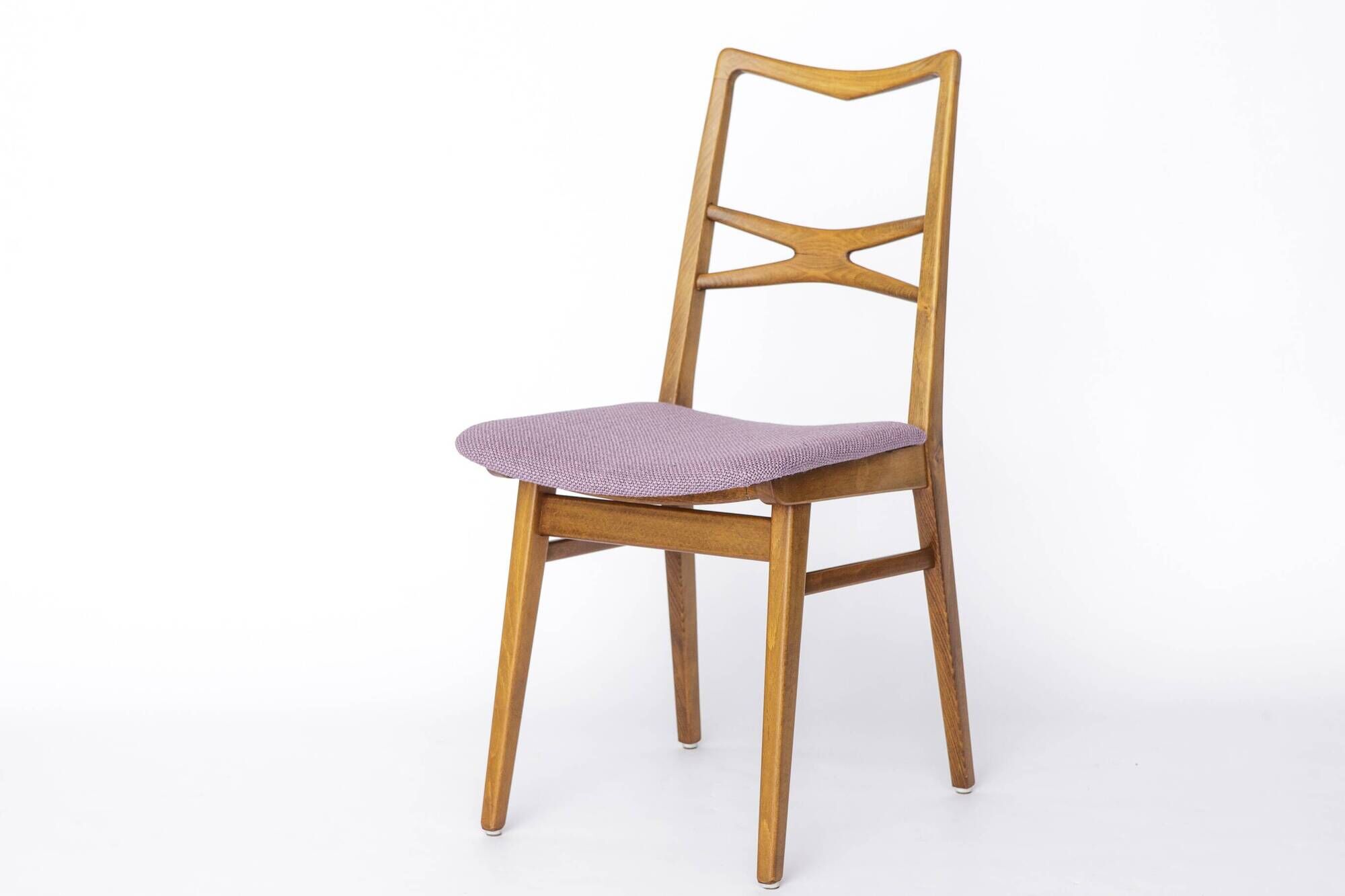 Lot de 4 chaises de salle à manger vintage, années 1960-1970, style allemand du milieu du siècle moderne, en hêtre