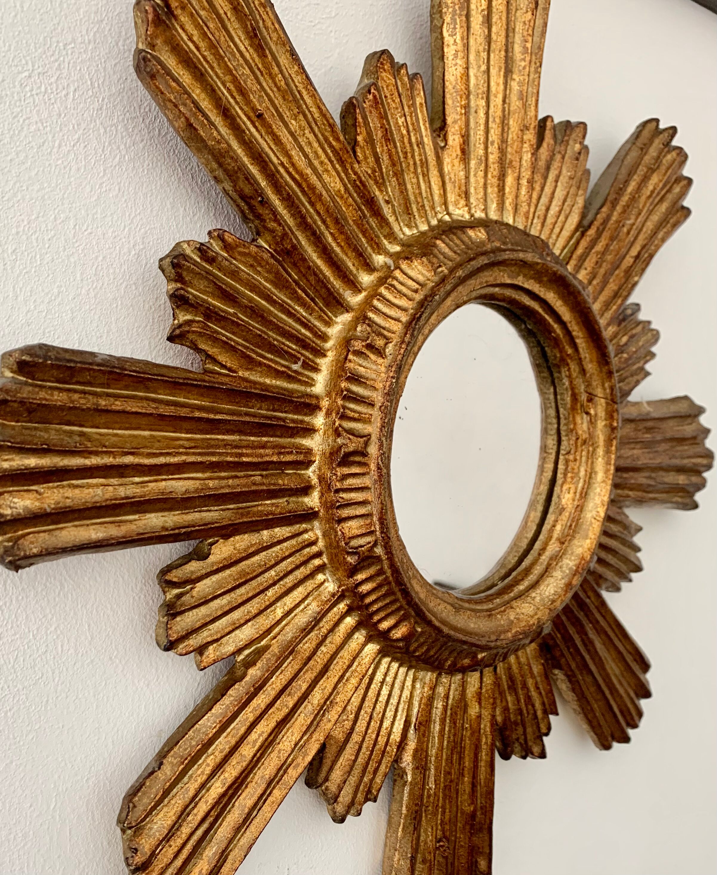 Vintage sun mirror, Italy 1950s