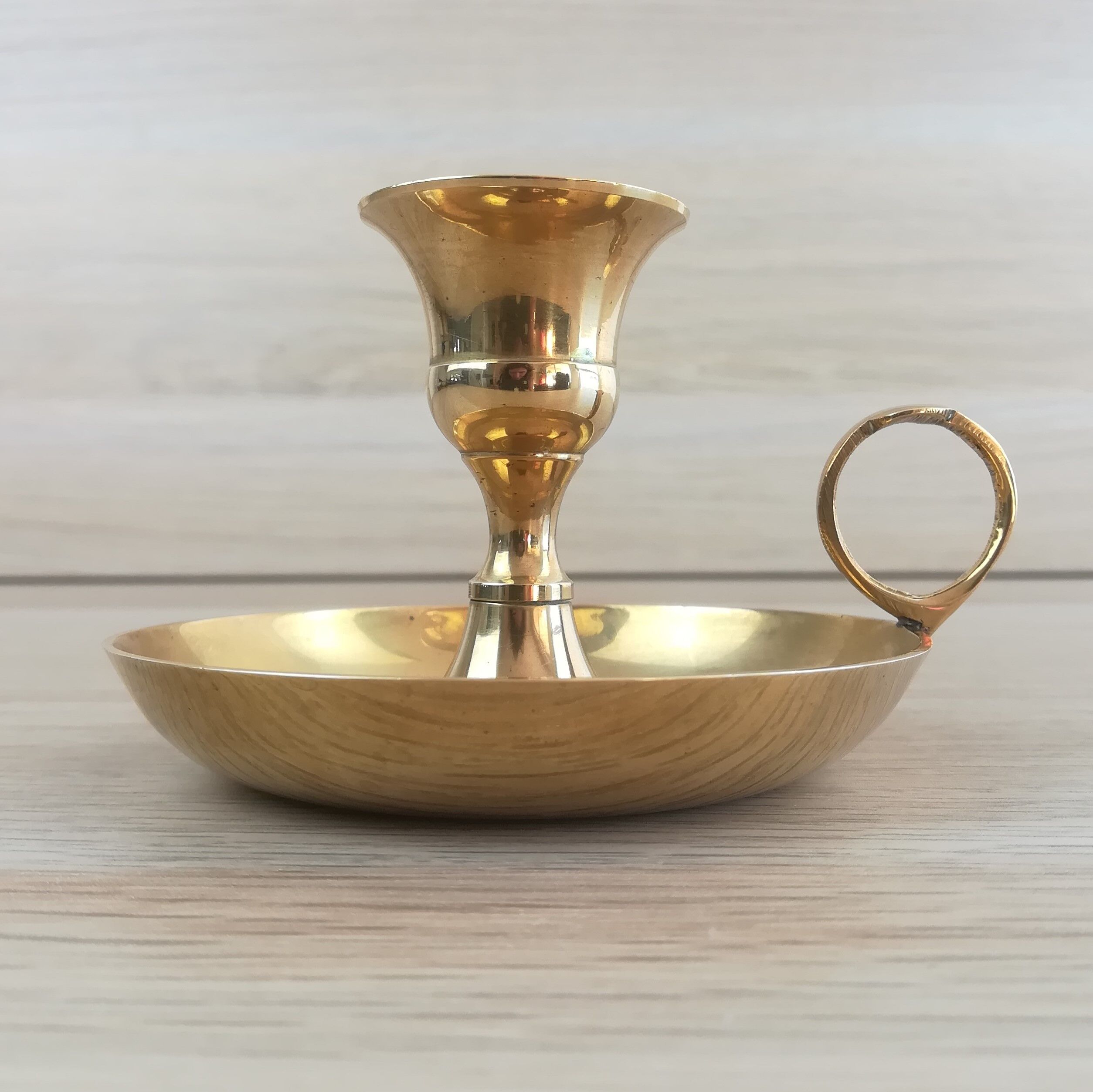 Brass candle holder "cellar rat"