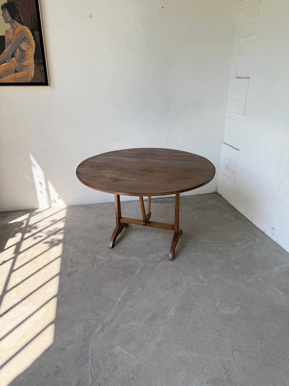 1950s oak winegrower's table