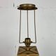 Midcentury pencil reed rattan bamboo and brass table lamp, 1970s