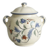 Condiment pot, hand painted sugar pot.