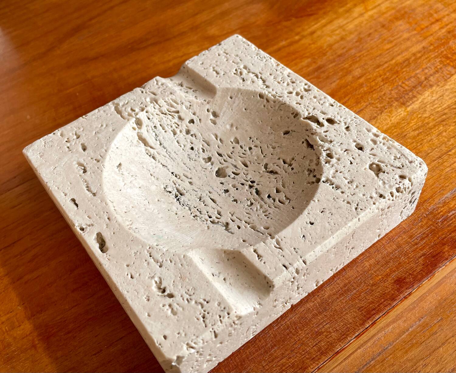 Vintage travertine ashtray