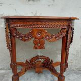 Louis XVI style half-moon console decorated