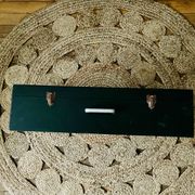Vintage painter's chest in dark green wood
