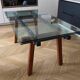 Table extensible Bonaldo en verre et bois – design italien années 90
