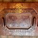 Lot of 2 leather trays
