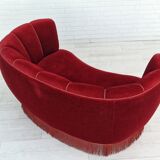 1960s danish vintage 2 seater "banana" sofa