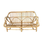 Canapé banquette rotin vintage