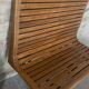 Train bench or metro in wood 1900 with its luggage rack