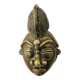 Masque en bronze africain, 19e siècle