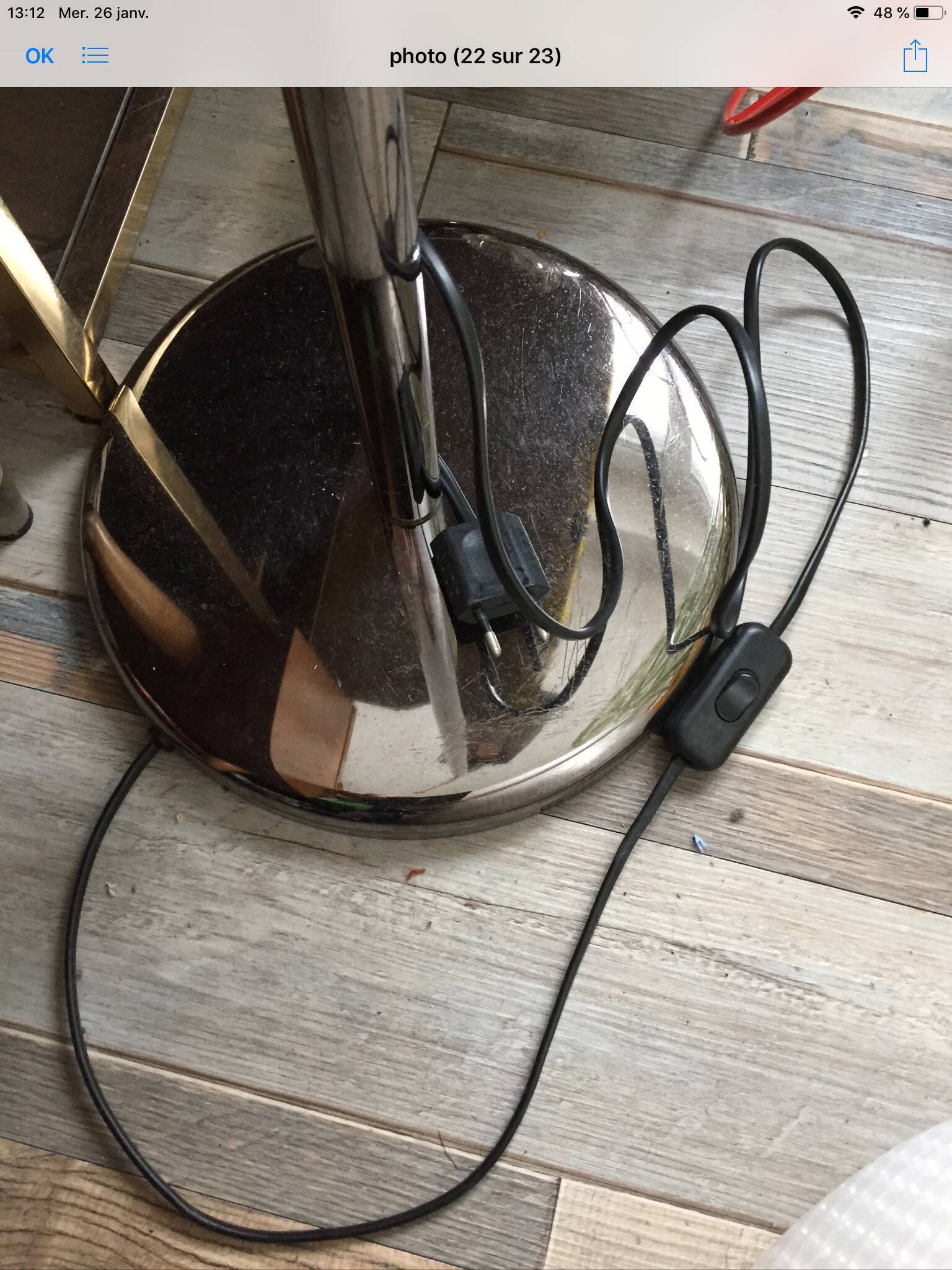 E-reader floor lamp from the 70s and 80s