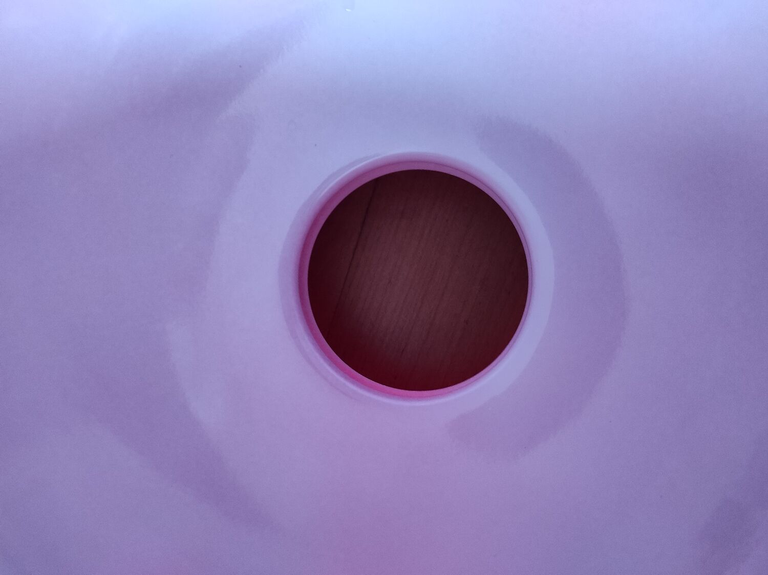 Red colored glass globe