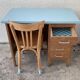 Vintage desk compass feet 1950 and its Baumann chair